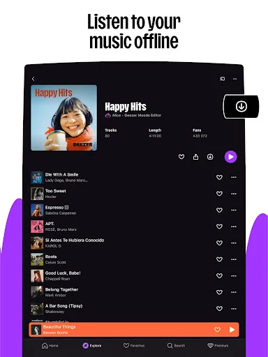 Deezer: Music & Podcast Player ডাউনলোড করুন – সেরা মিউজিক অ্যাপ - Screenshot 22