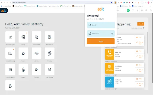 Adit for Chrome – DA ডাউনলোড করুন | ডেন্টাল প্র্যাকটিস ম্যানেজমেন্ট - Screenshot 1