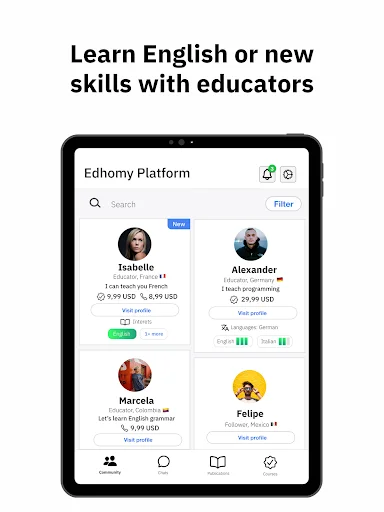 Edhomy Platform ডাউনলোড করুন – অভিজ্ঞ শিক্ষকদের সাথে ভাষা শিখুন - Screenshot 5