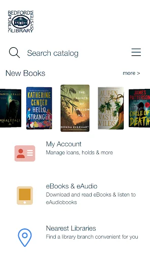 Bedford Public Library System ডাউনলোড করুন – লাইব্রেরি সেবা এখন আপনার ফোনে - Screenshot 1